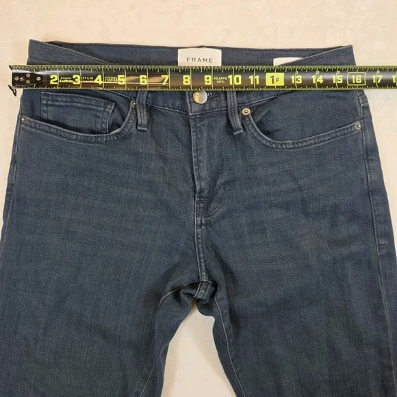 FRAME L'homme Slim Fit Jeans Men's Size 30 X 33 Dark Wash Organic Cotton Blend - Picture 7 of 10